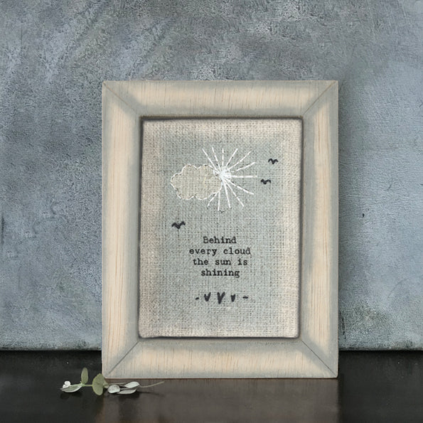 Embroidered Framed Picture - Behind Every Cloud