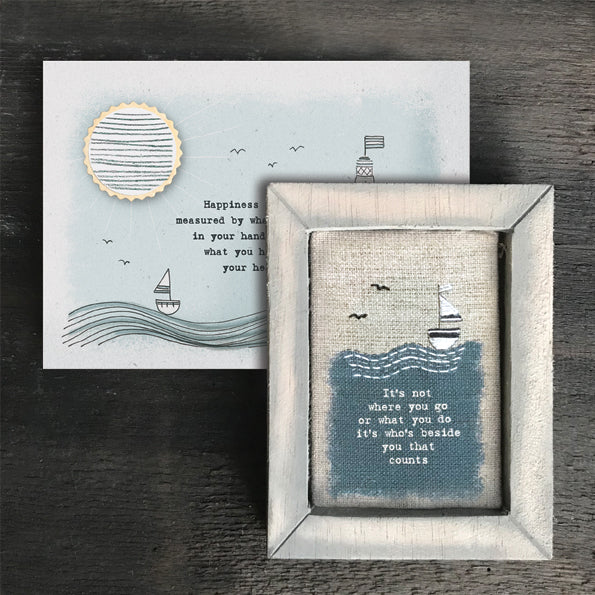 Embroidered Framed Picture - It's Who's Beside You