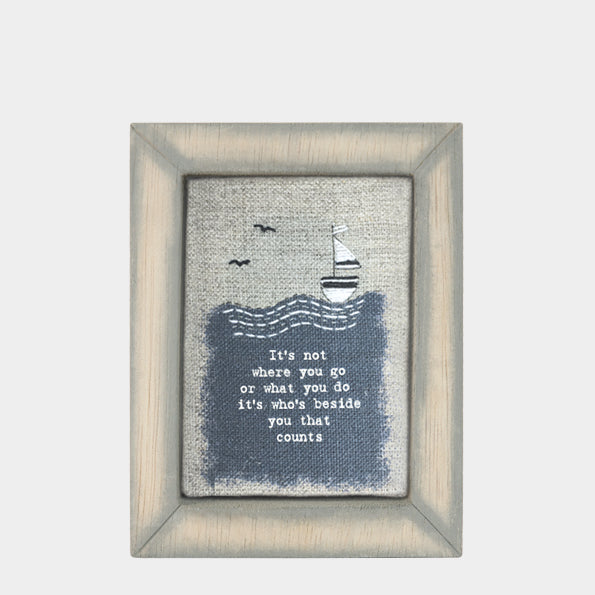 Embroidered Framed Picture - It's Who's Beside You