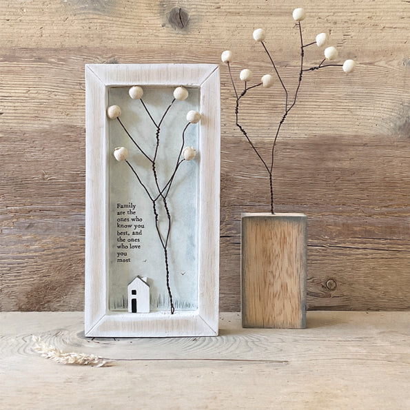 Shabby Chic Framed Picture - Family Love You Most