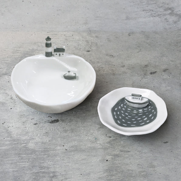 Trinket Dish - Lighthouse Scene