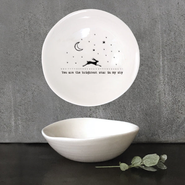 Wobbly Porcelain Bowl - Brightest Star