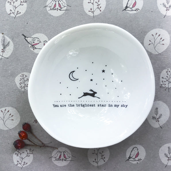 Wobbly Porcelain Bowl - Brightest Star