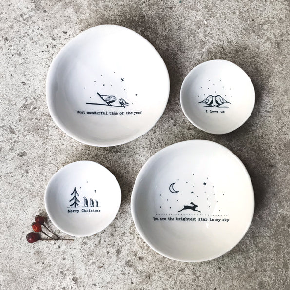 Wobbly Porcelain Bowl - Brightest Star