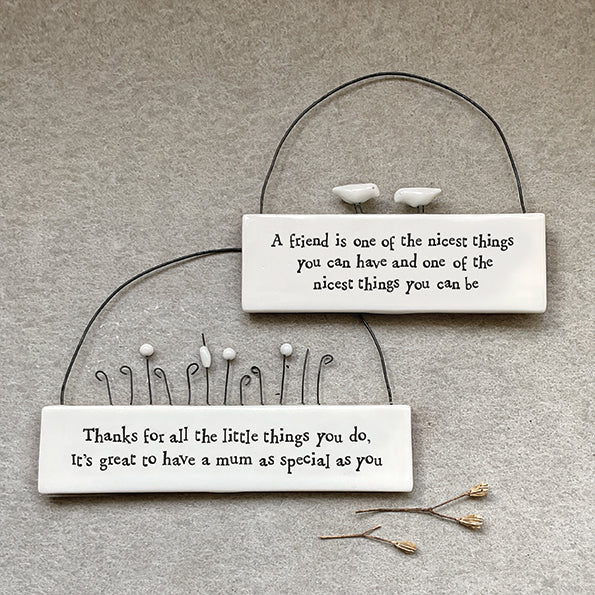 Hanging Porcelain Scene - Mum As Special As You