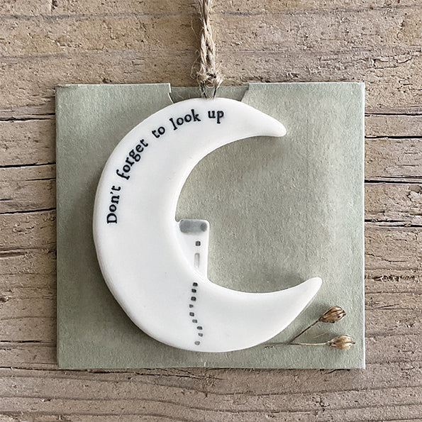 Hanging Porcelain Moon - Don't Forget To Look Up
