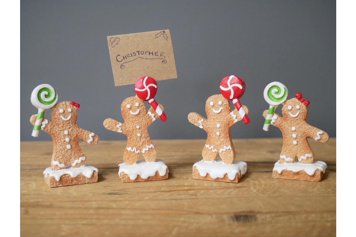 Name Card Holders - Gingerbread Men