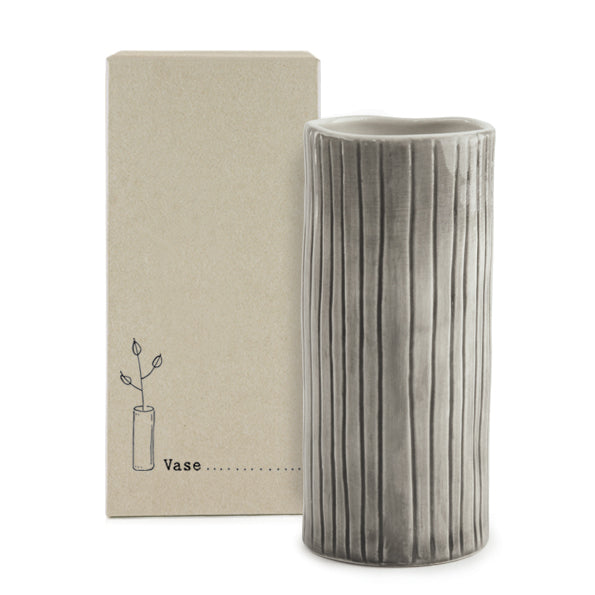 Hand Painted Small Vase - Scratched Lines