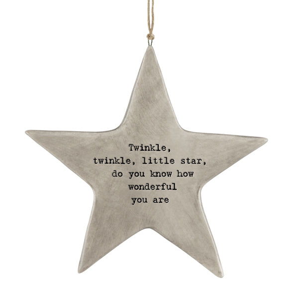 Rustic Hanging Star - Twinkle Twinkle