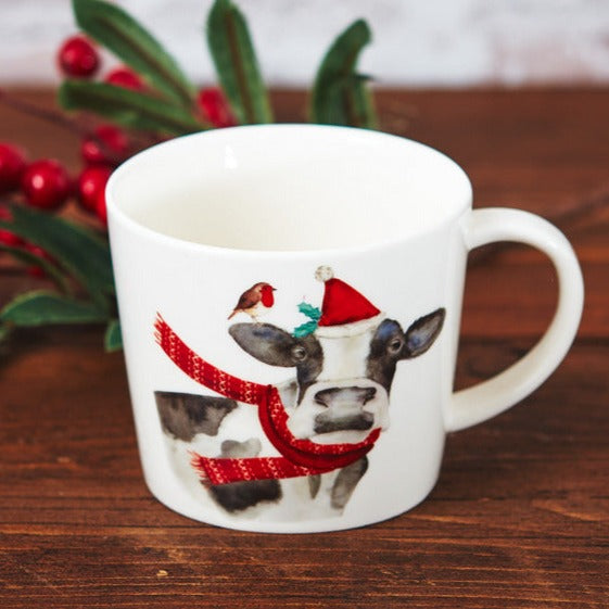 Christmas Cow Mug