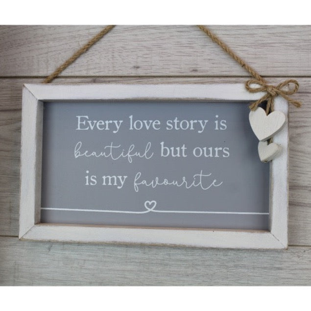 Love Story Quote Plaque