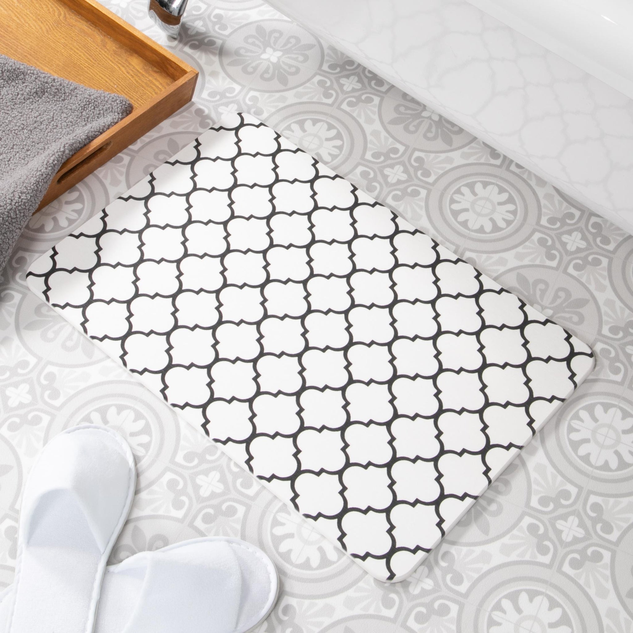Trellis Stone Bath Mat