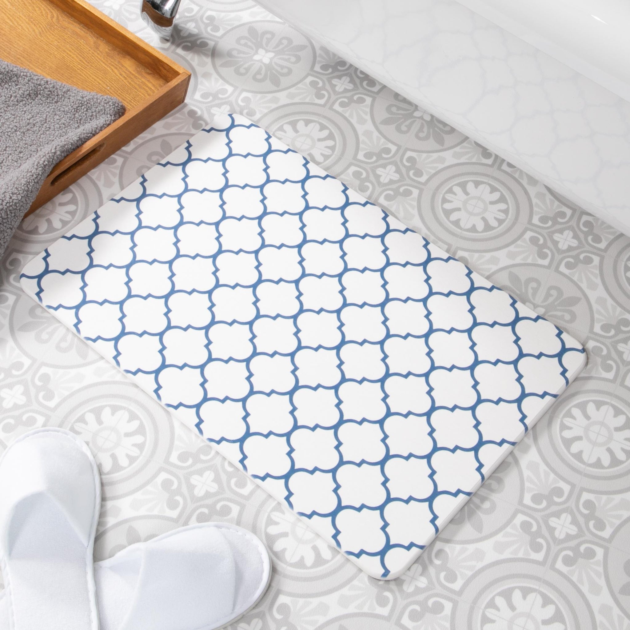 Trellis Stone Bath Mat