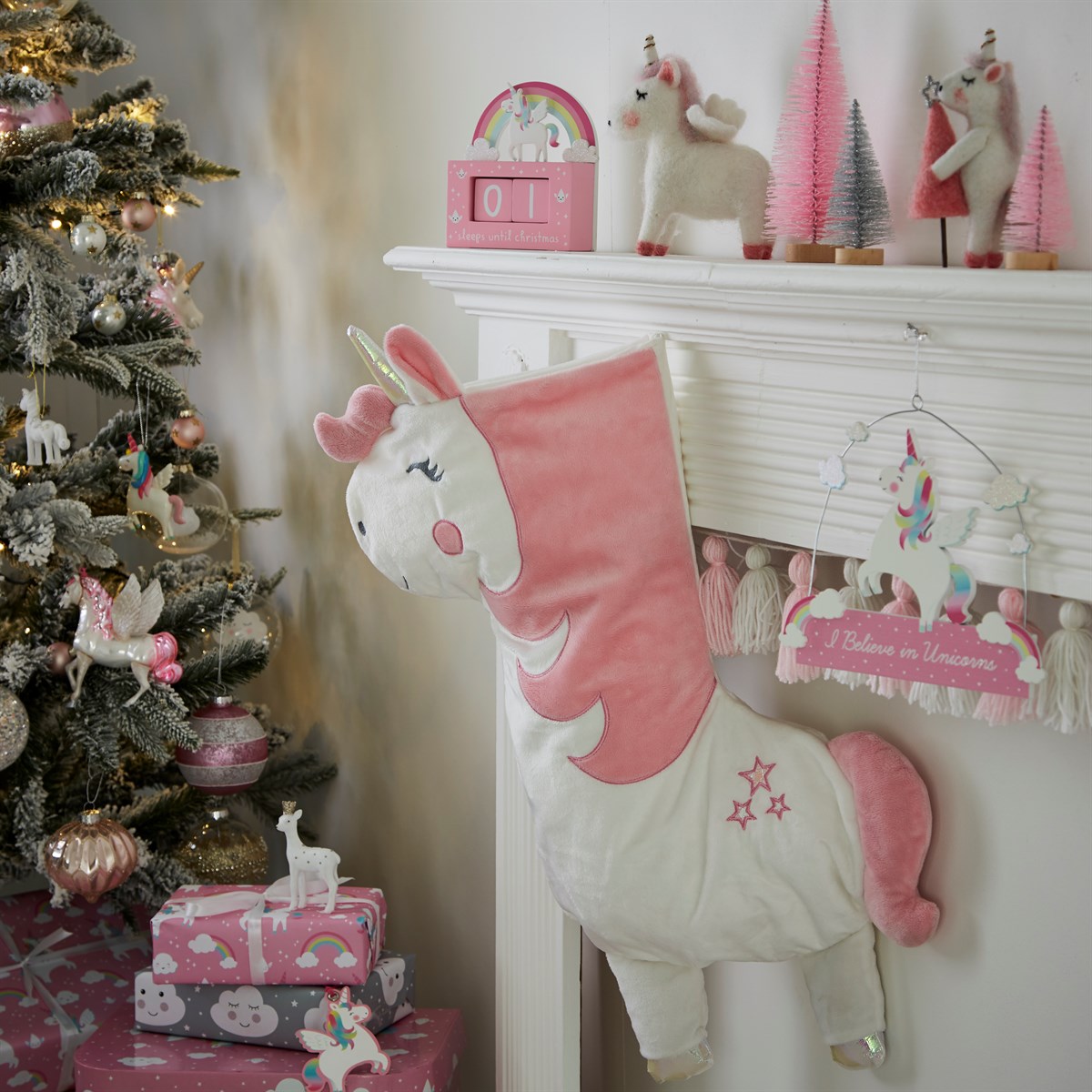 Betty the Rainbow Unicorn Christmas Stocking
