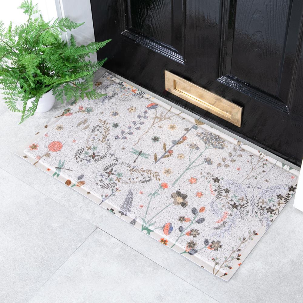 Floral Dragonfly Doormat