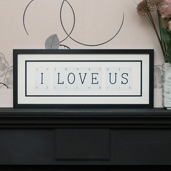 Vintage Card Wall Art - I Love Us