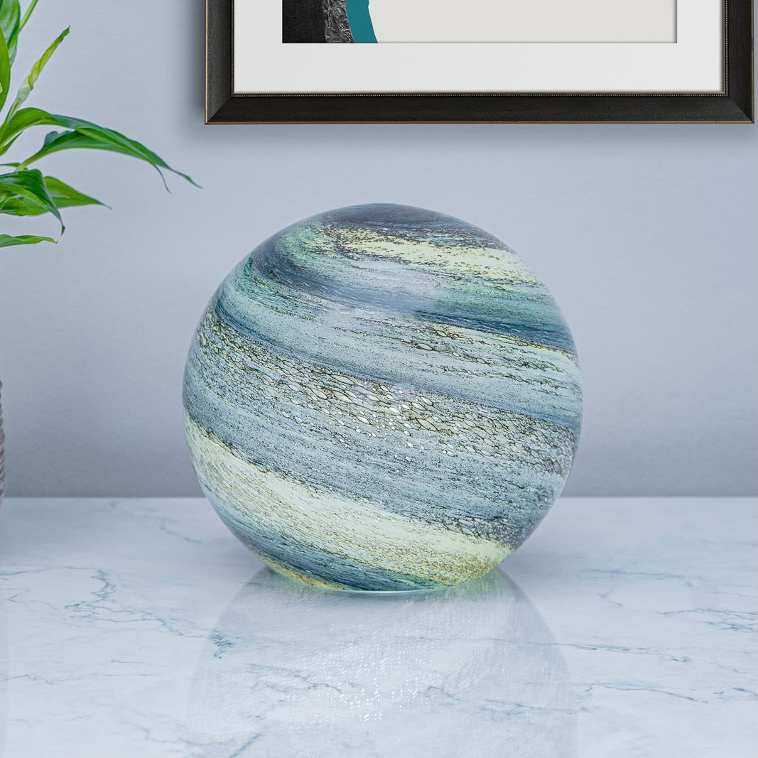 Round Glass Glow Lamp - Sand & Sea