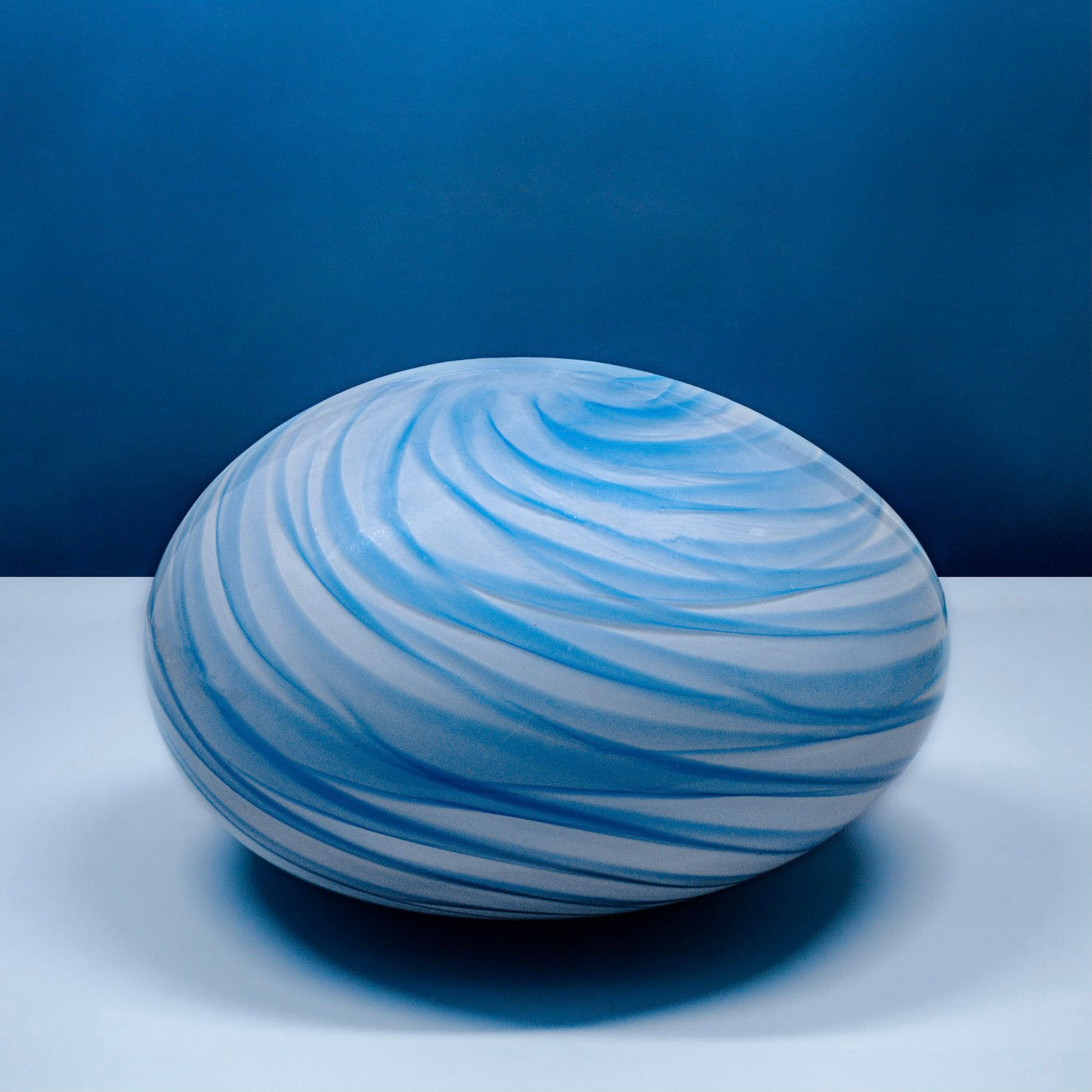 Pebble Glass Glow Lamp - Blue Lagoon