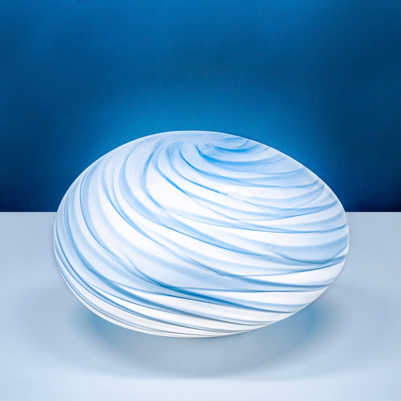 Pebble Glass Glow Lamp - Blue Lagoon