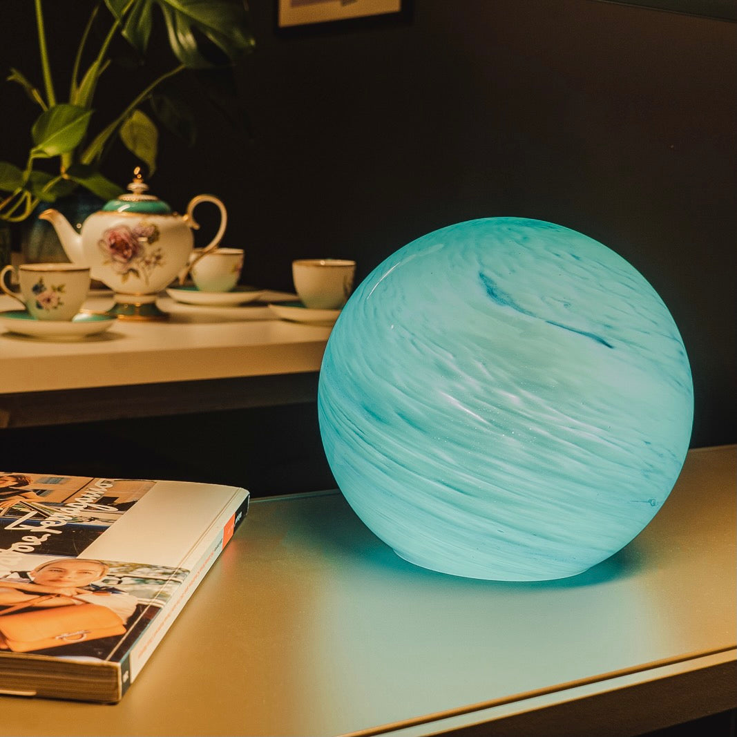 Round Glass Glow Lamp - Pacific Reef