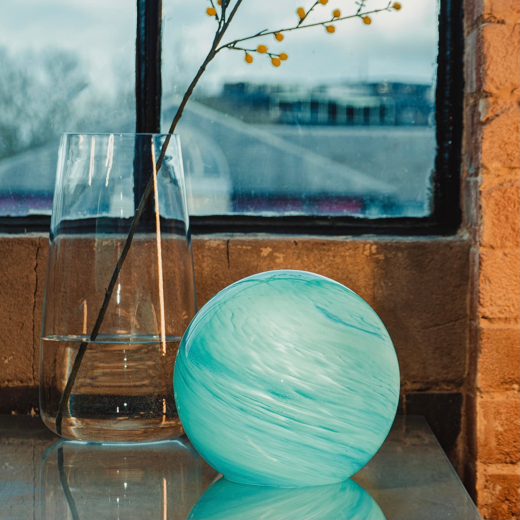 Round Glass Glow Lamp - Pacific Reef