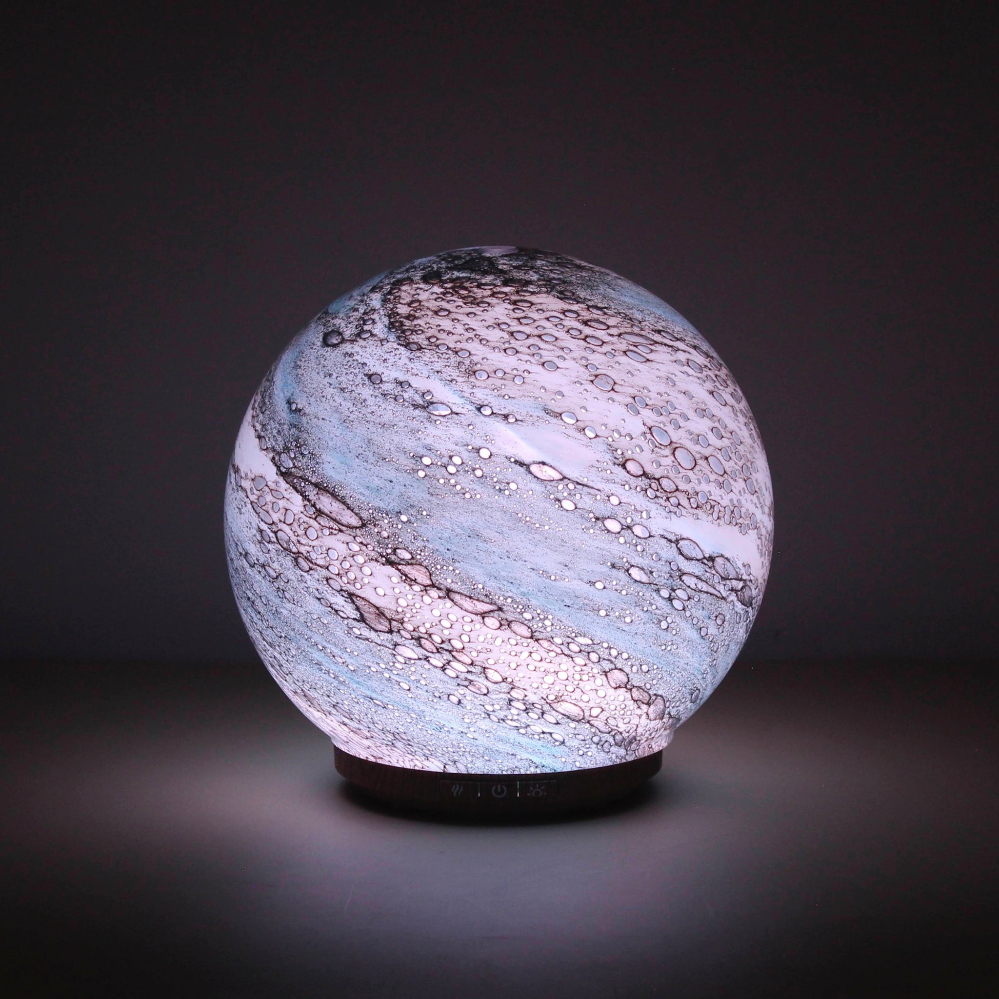 Round Glass Glow Lamp and Diffuser - Sand & Sea