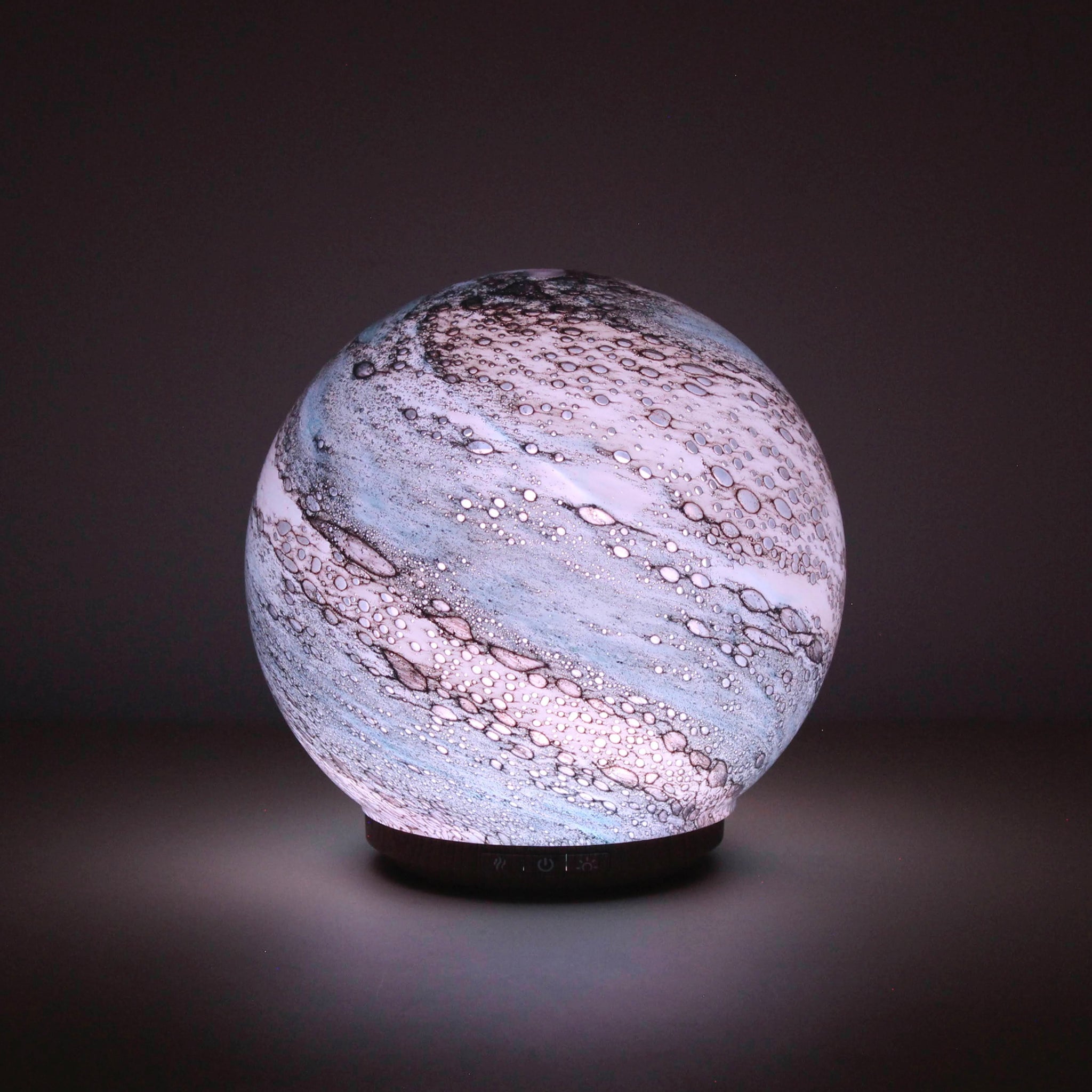 Round Glass Glow Lamp and Diffuser - Sand & Sea
