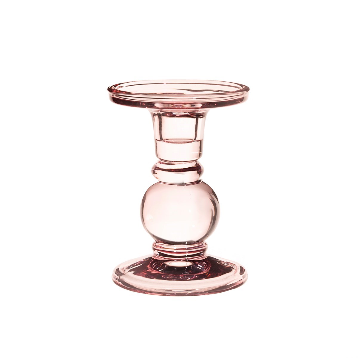 Estelle Glass Candle Holder - Pink