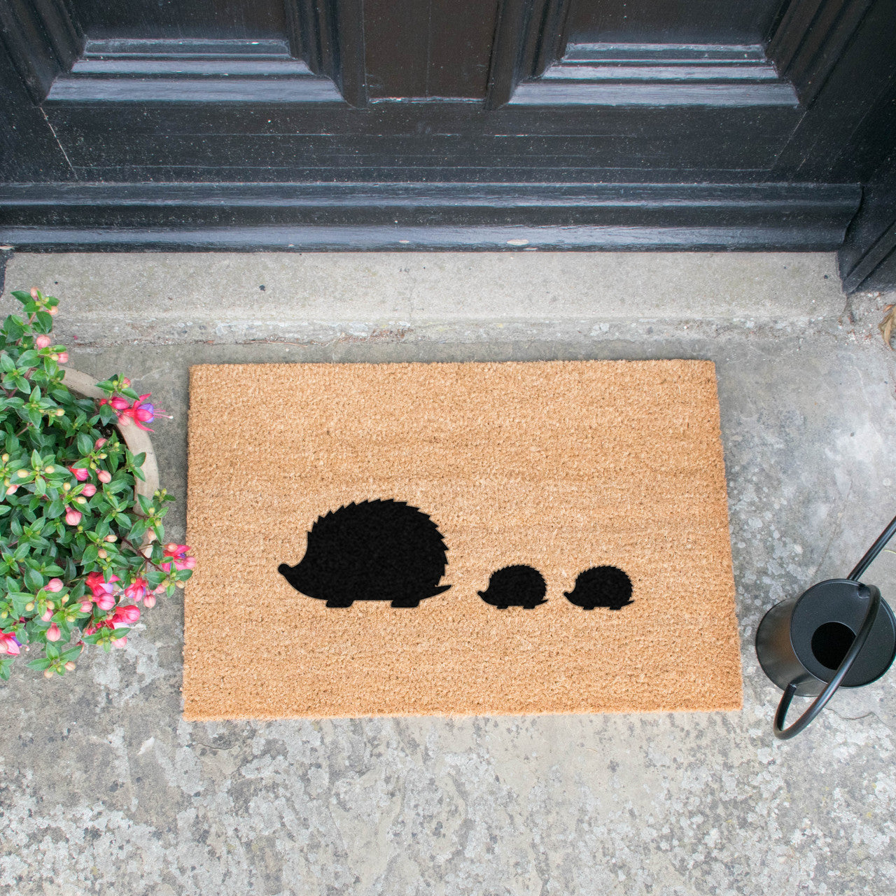 Hedgehog Family Doormat