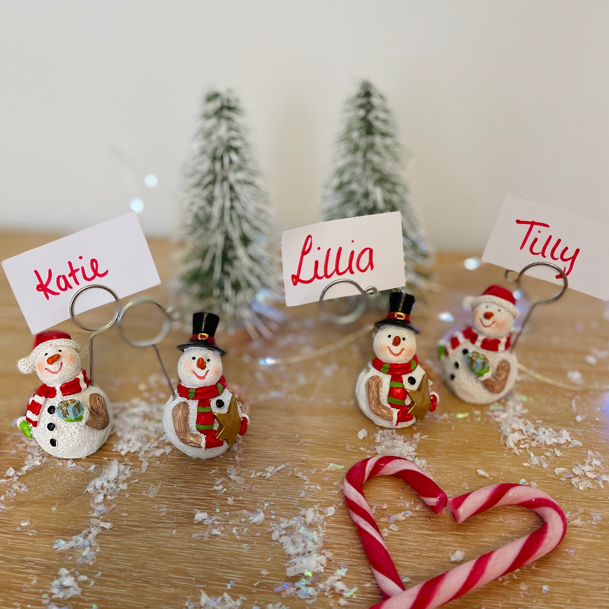 Name Card Holders - Snowmen