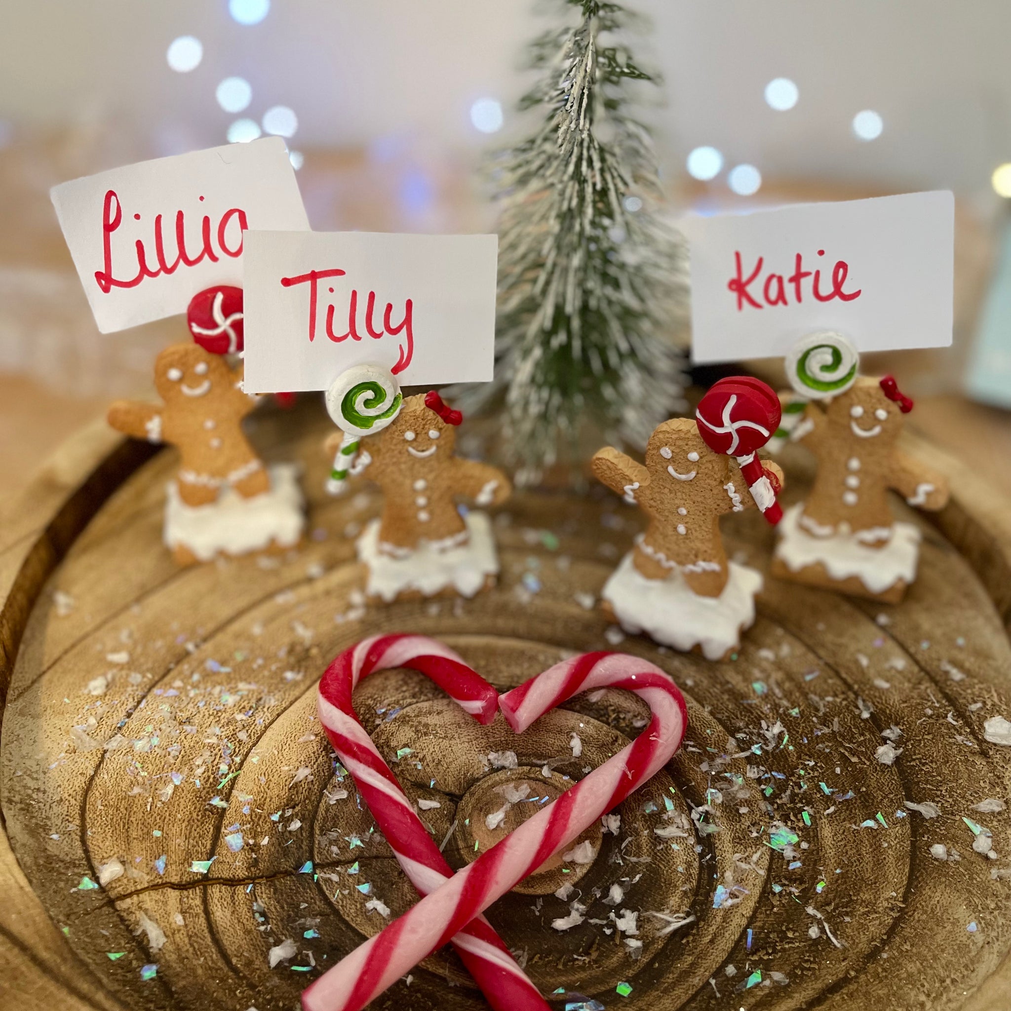 Name Card Holders - Gingerbread Men