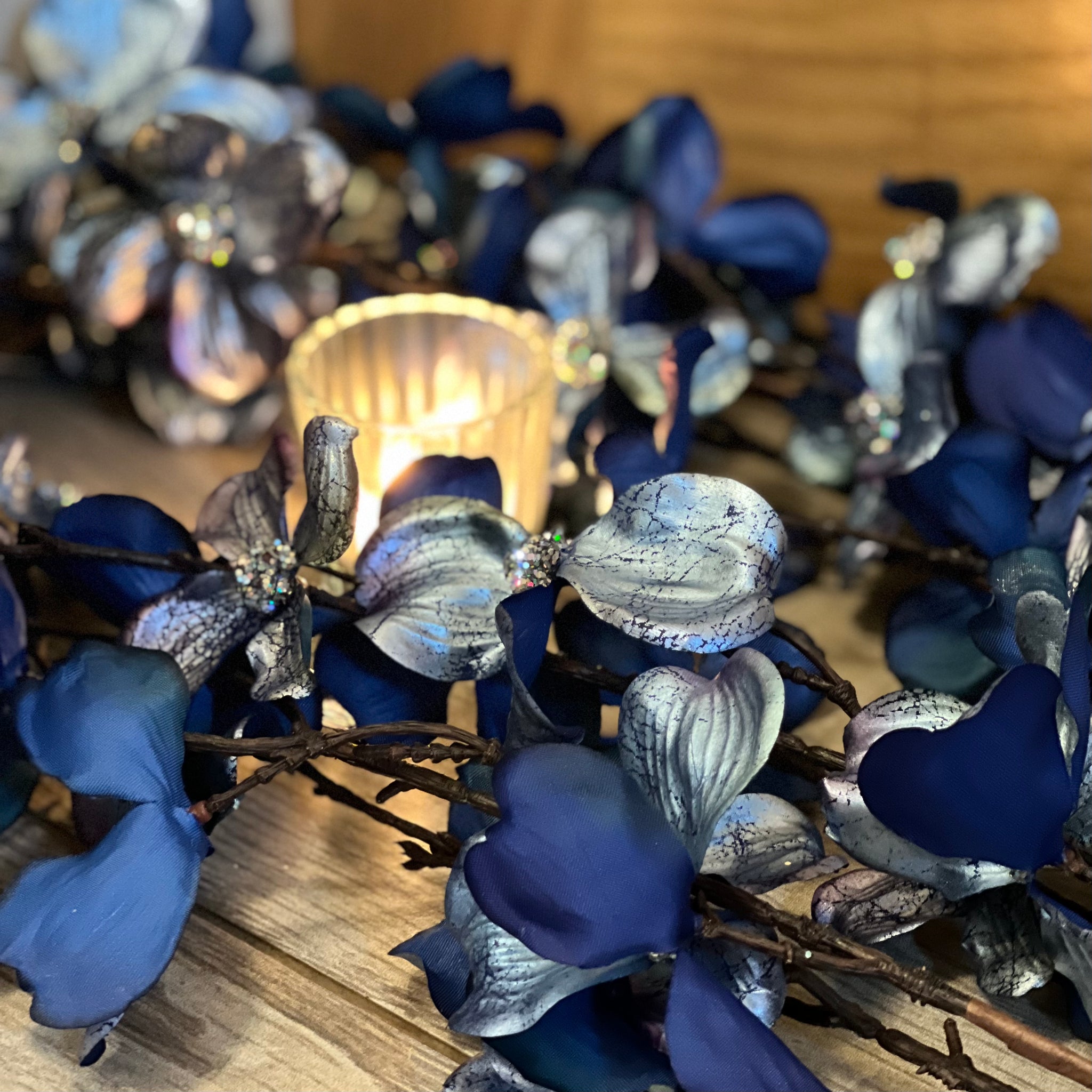 Blue and Silver Orchid Spray