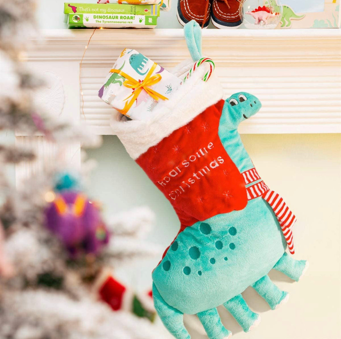 Roarsome Dinosaur Christmas Stocking
