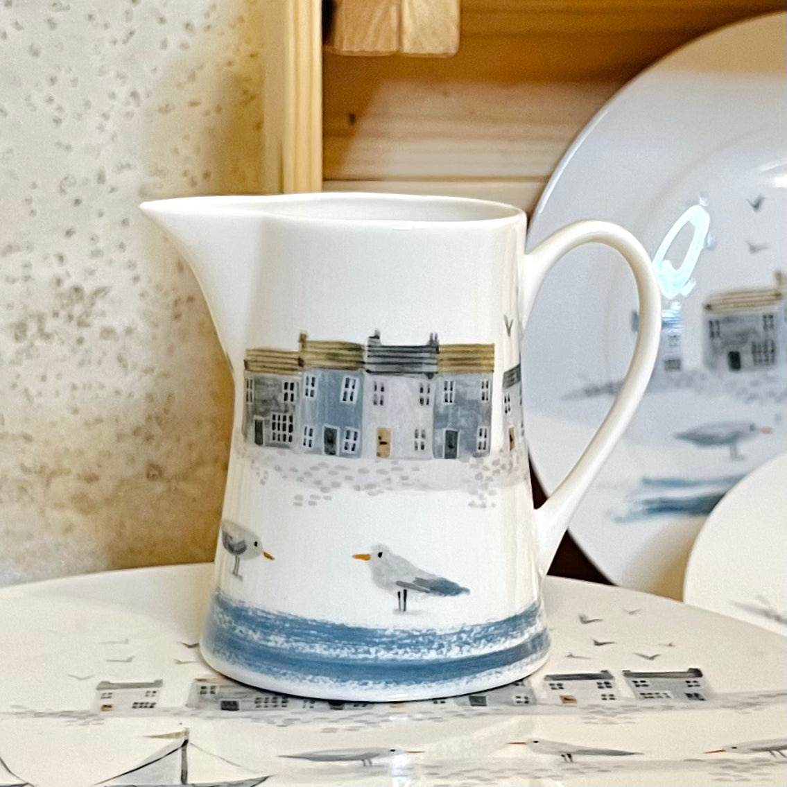 Bone China Mini Jug - Coastal Scene