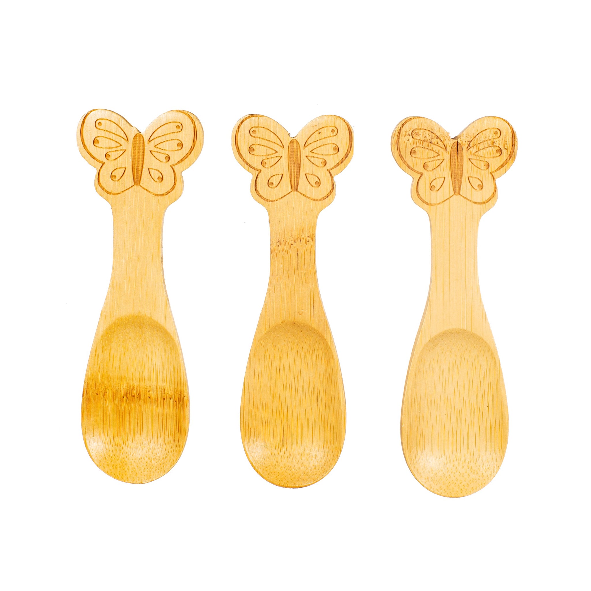 Butterfly Bamboo Spoons - Set of 3