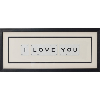 Vintage Card Wall Art - I Love You