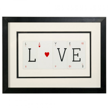 Vintage Card Wall Art - Love (With Heart)