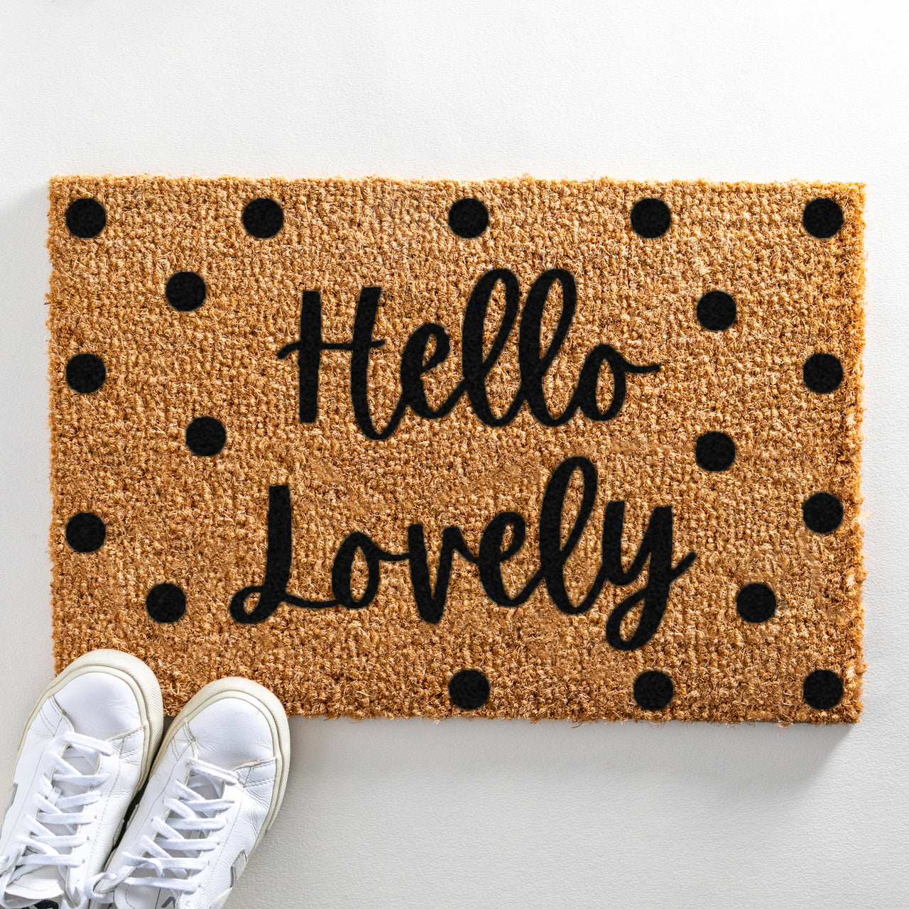 Hello Lovely Spotty Doormat
