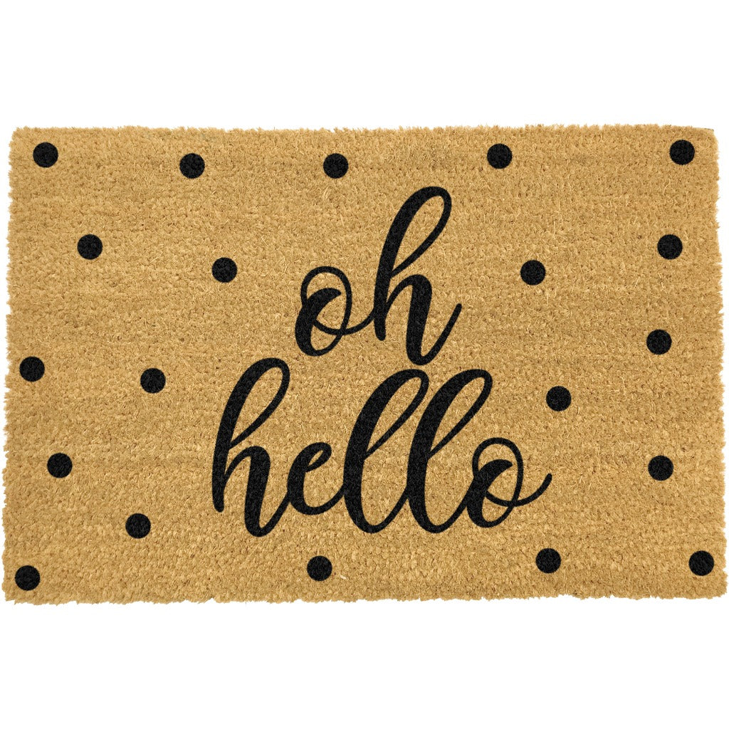 Oh Hello Polka Dot Doormat