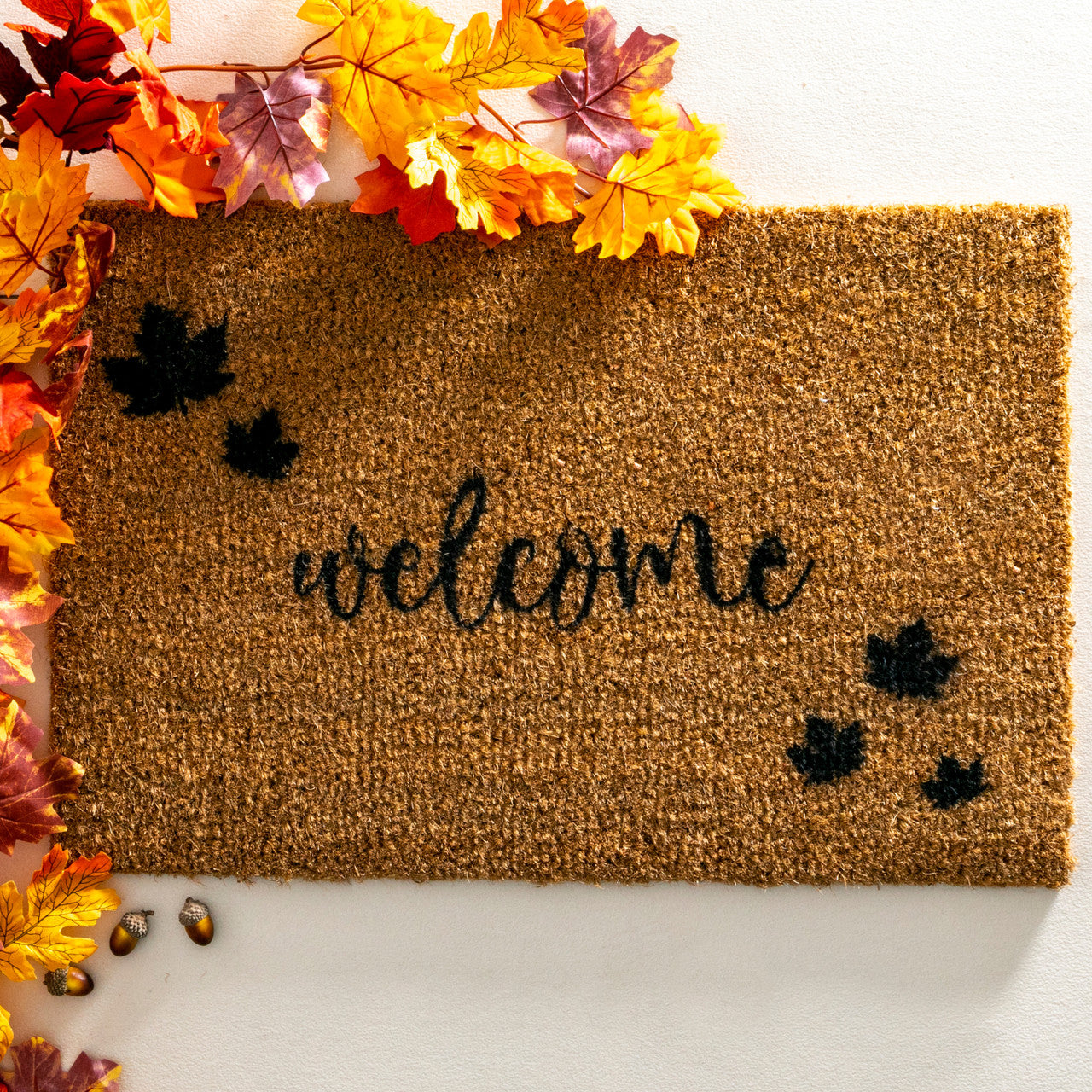 Welcome Leaf Doormat