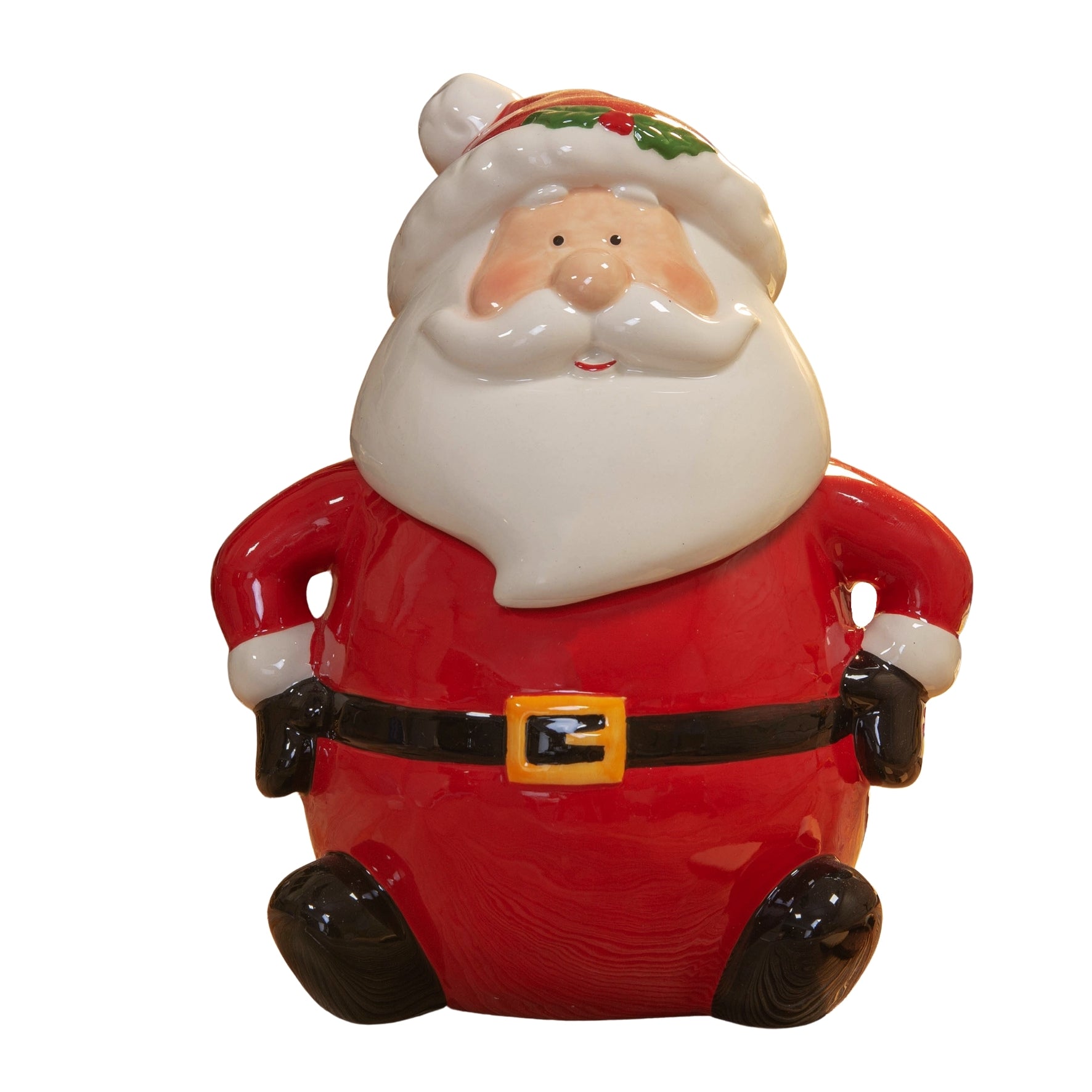 Ceramic Cookie Jar - Sitting Santa