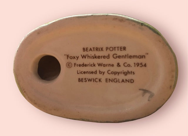 1954 BESWICK Beatrix Potter 'Foxy Whiskered Gentleman' Ornament