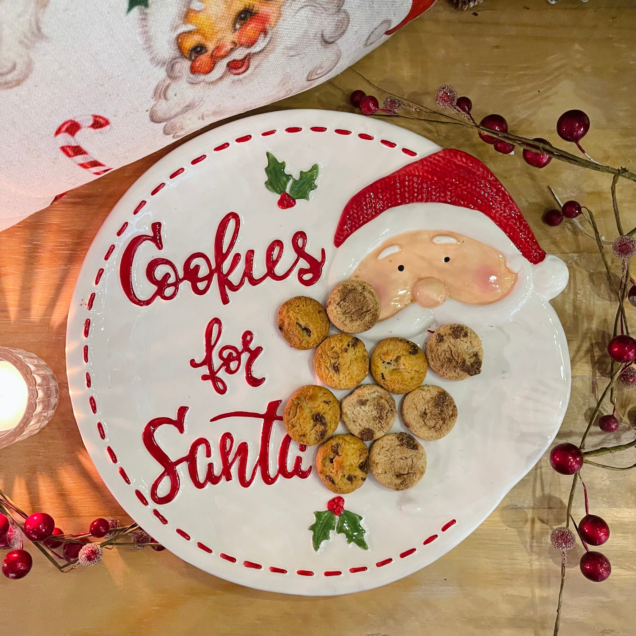 Ceramic Plate - Cookies for Santa
