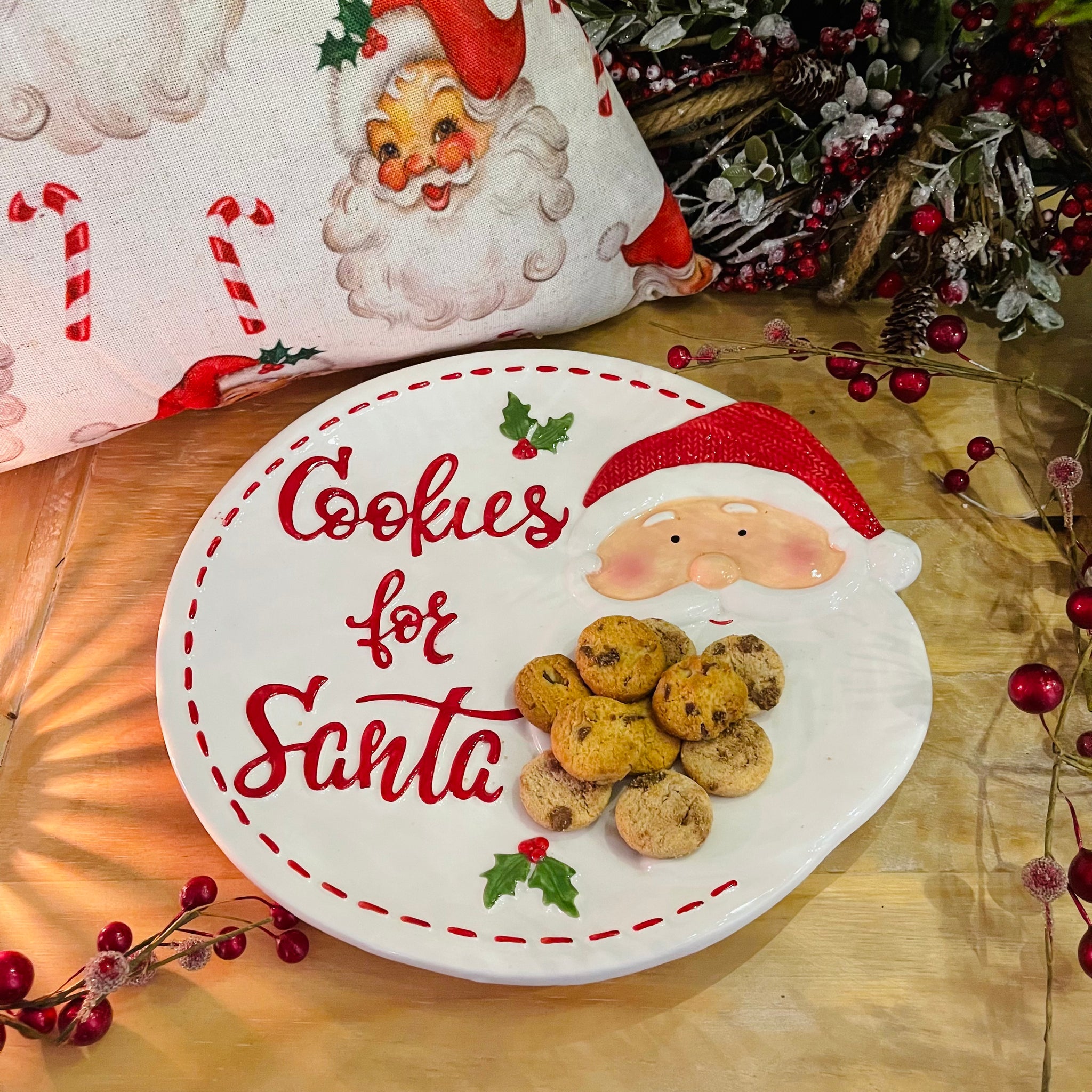 Ceramic Plate - Cookies for Santa