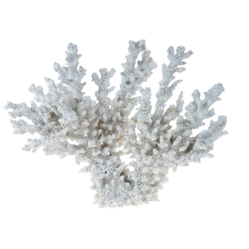 Faux Coral Lace Resin Ornament - Large