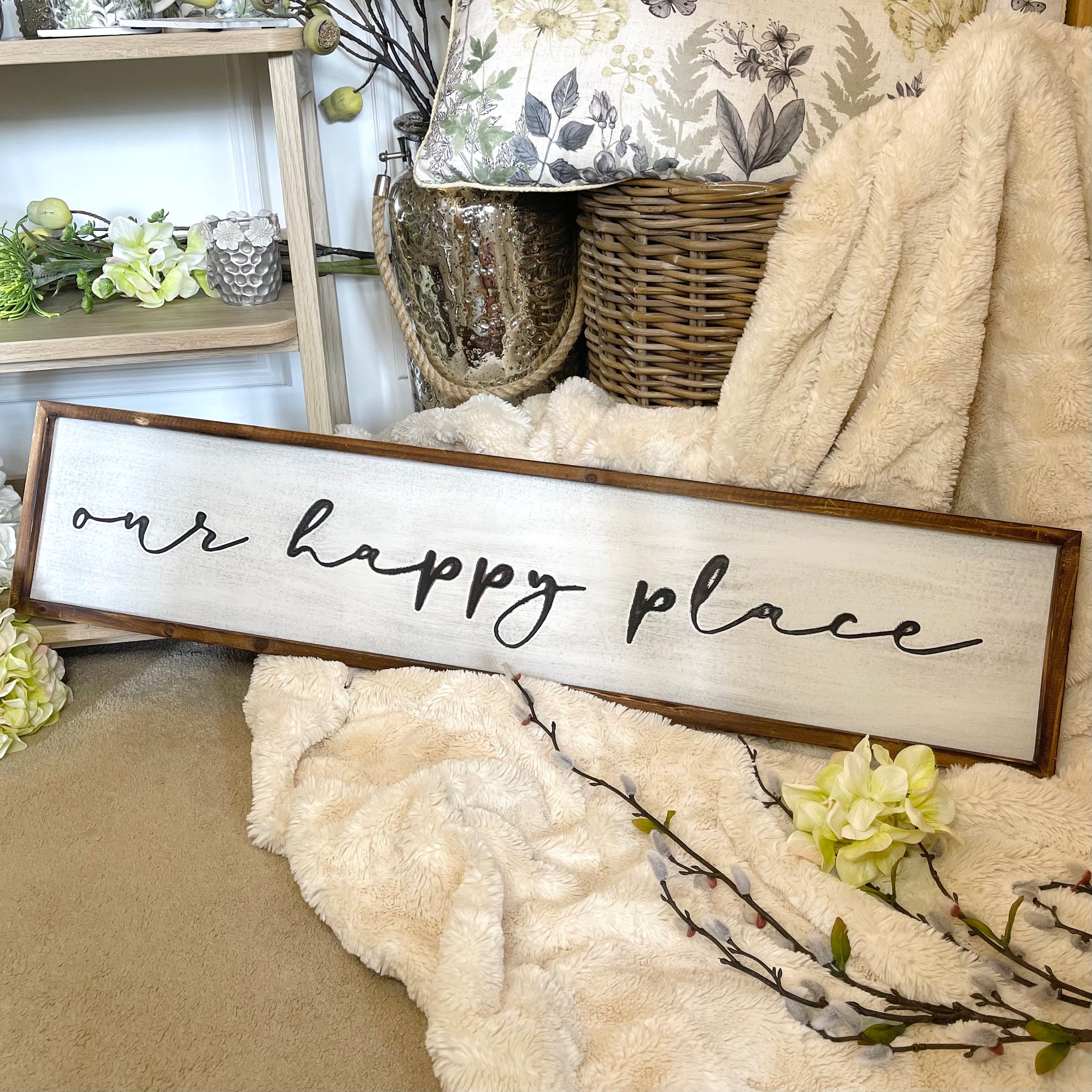 Our Happy Place Wall Plaque