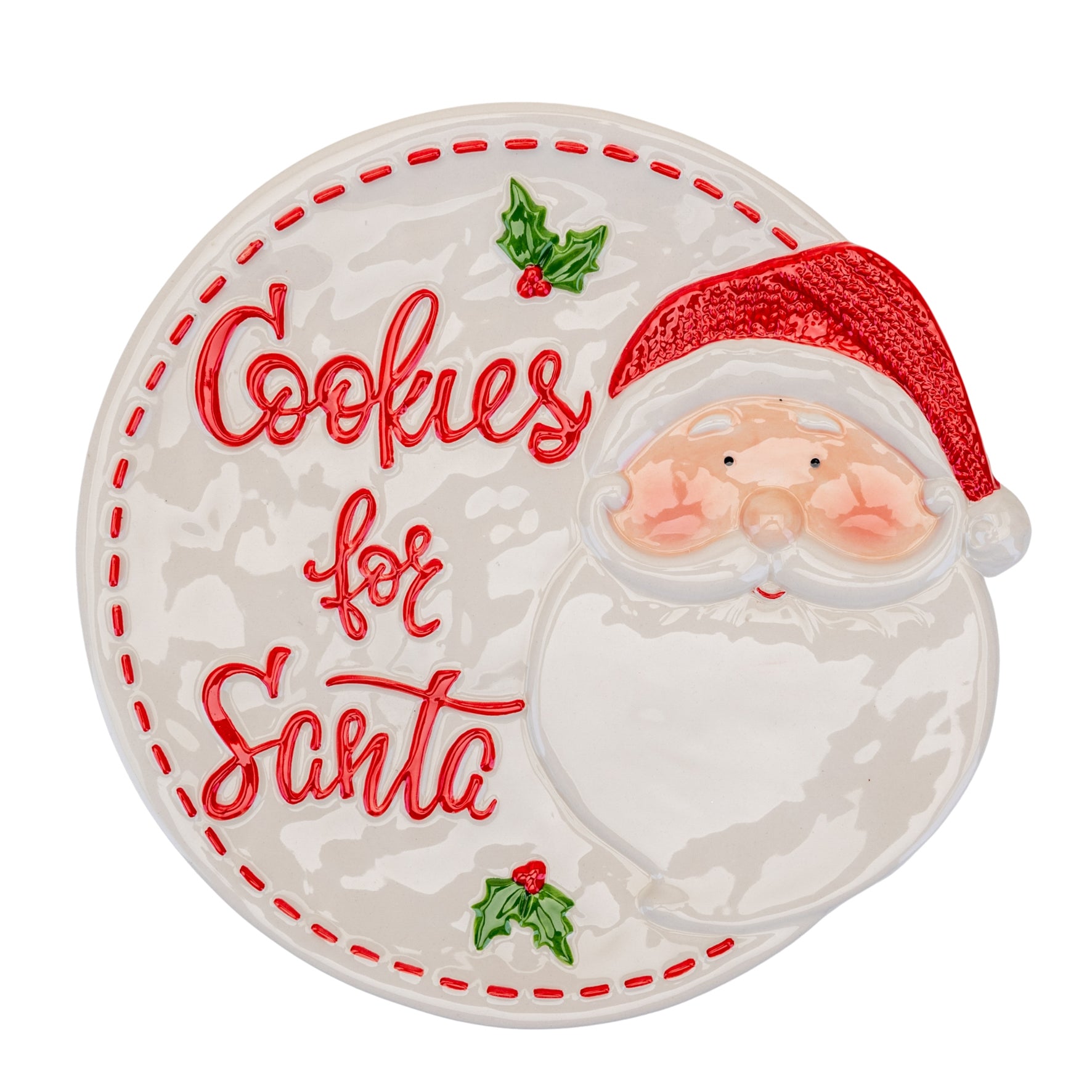 Ceramic Plate - Cookies for Santa