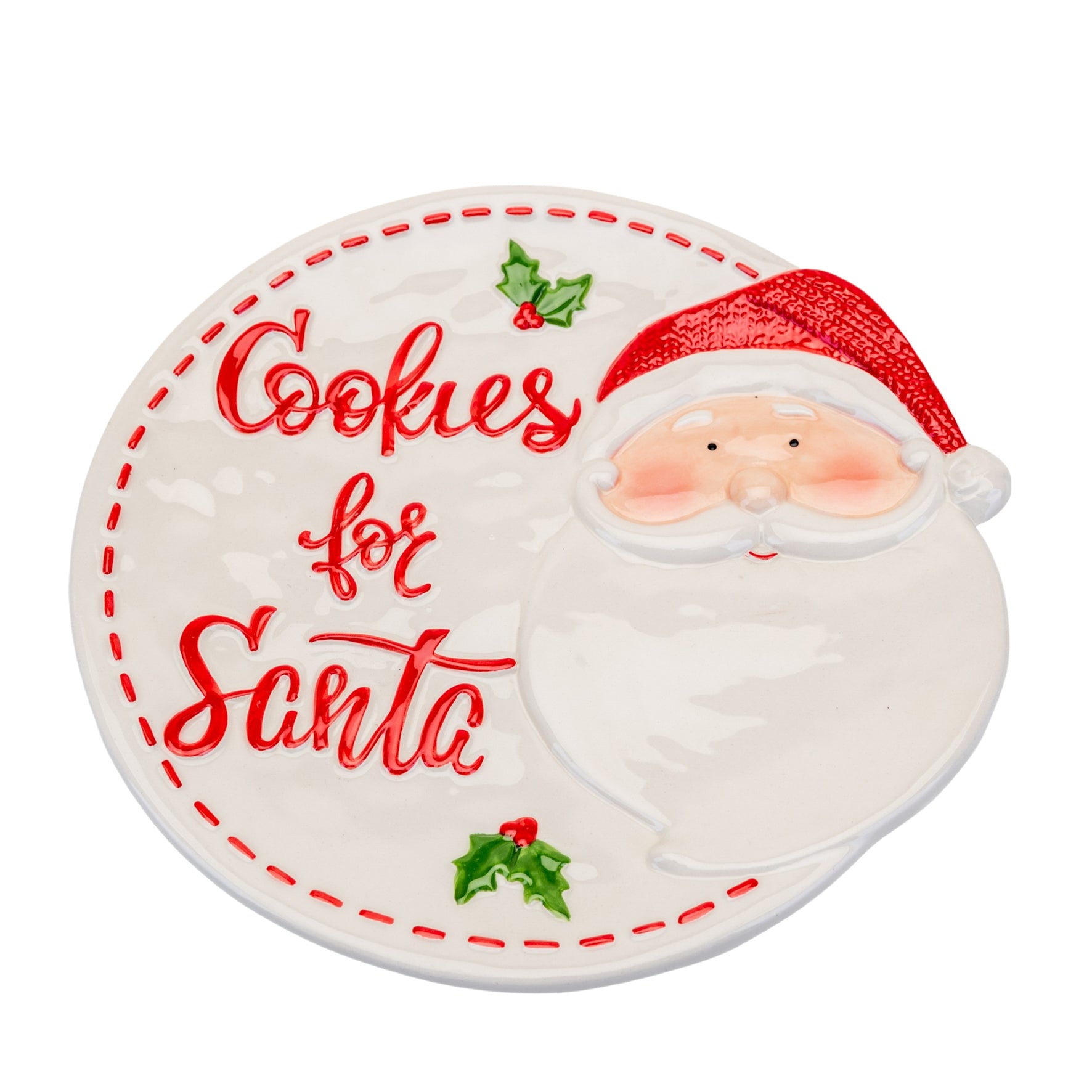 Ceramic Plate - Cookies for Santa